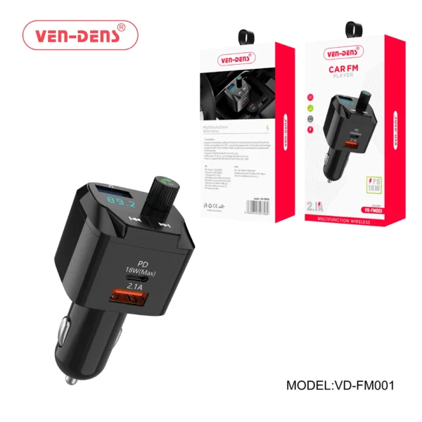 2.1A FM Transmitter Car Player | Enjoy Perfect Sound & Quick Charge